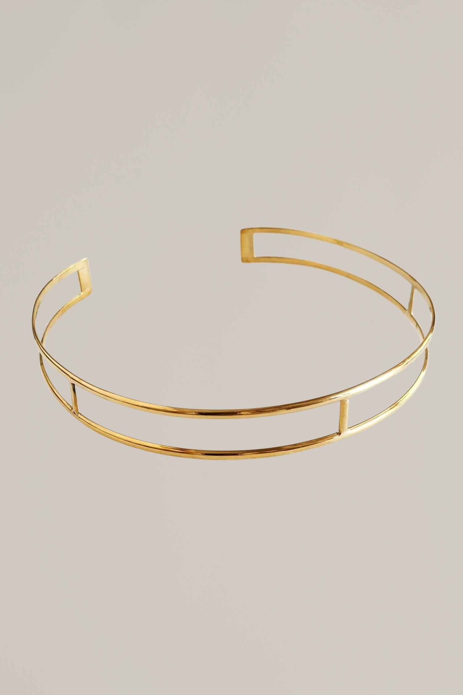 brass collar choker necklace