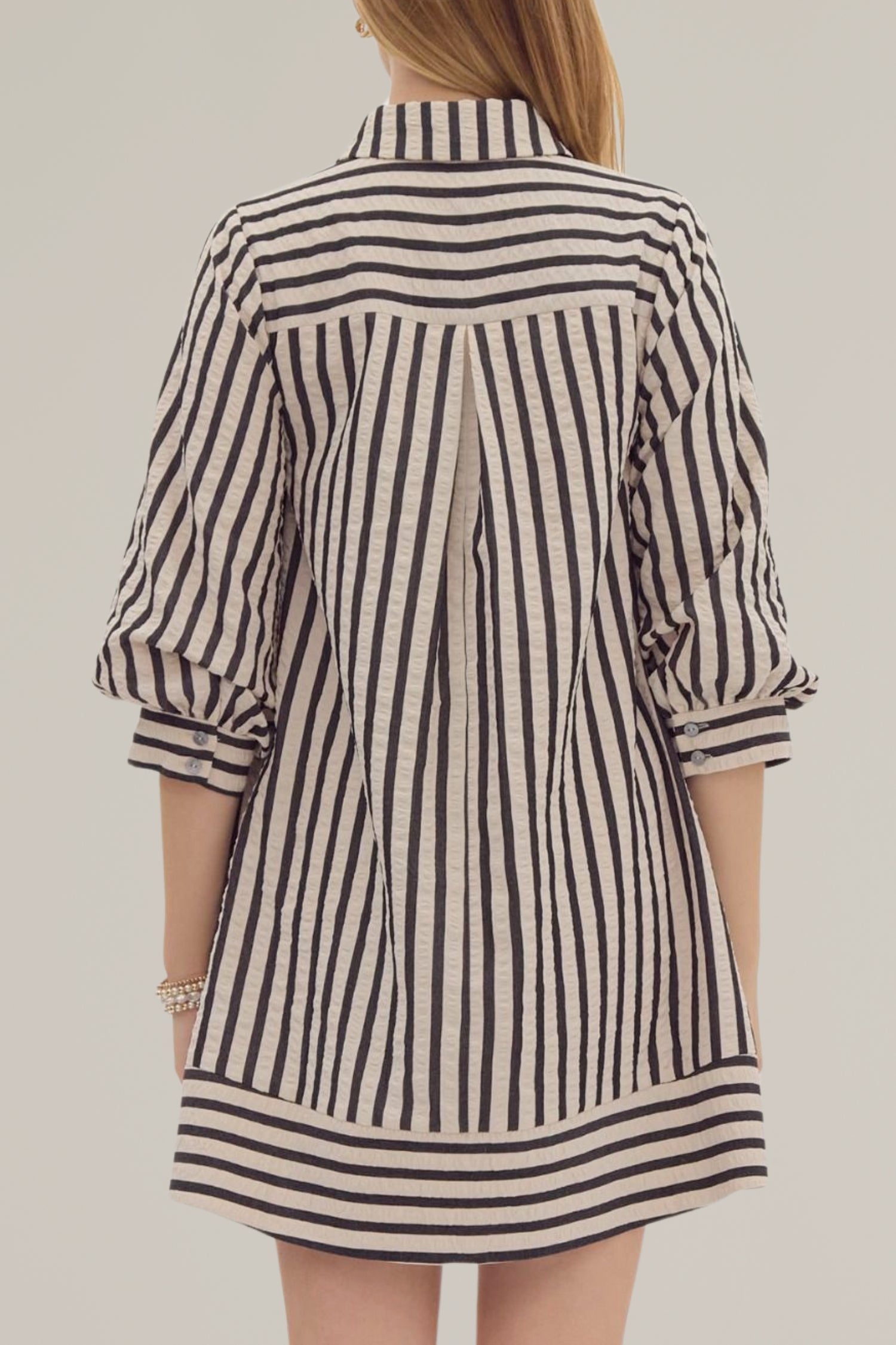 striped seersucker dress
