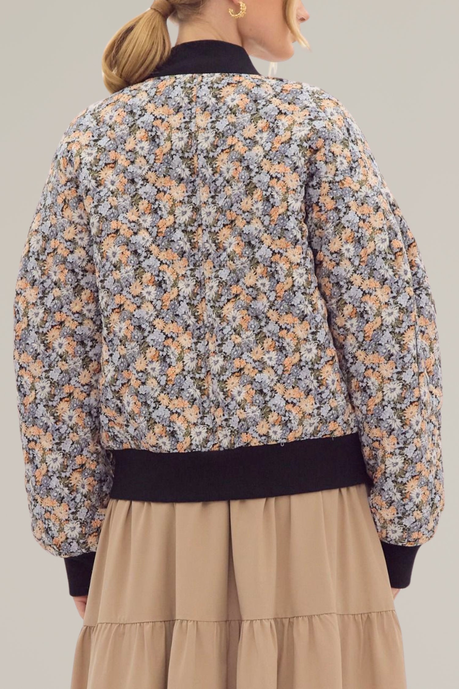 floral bomber jacket