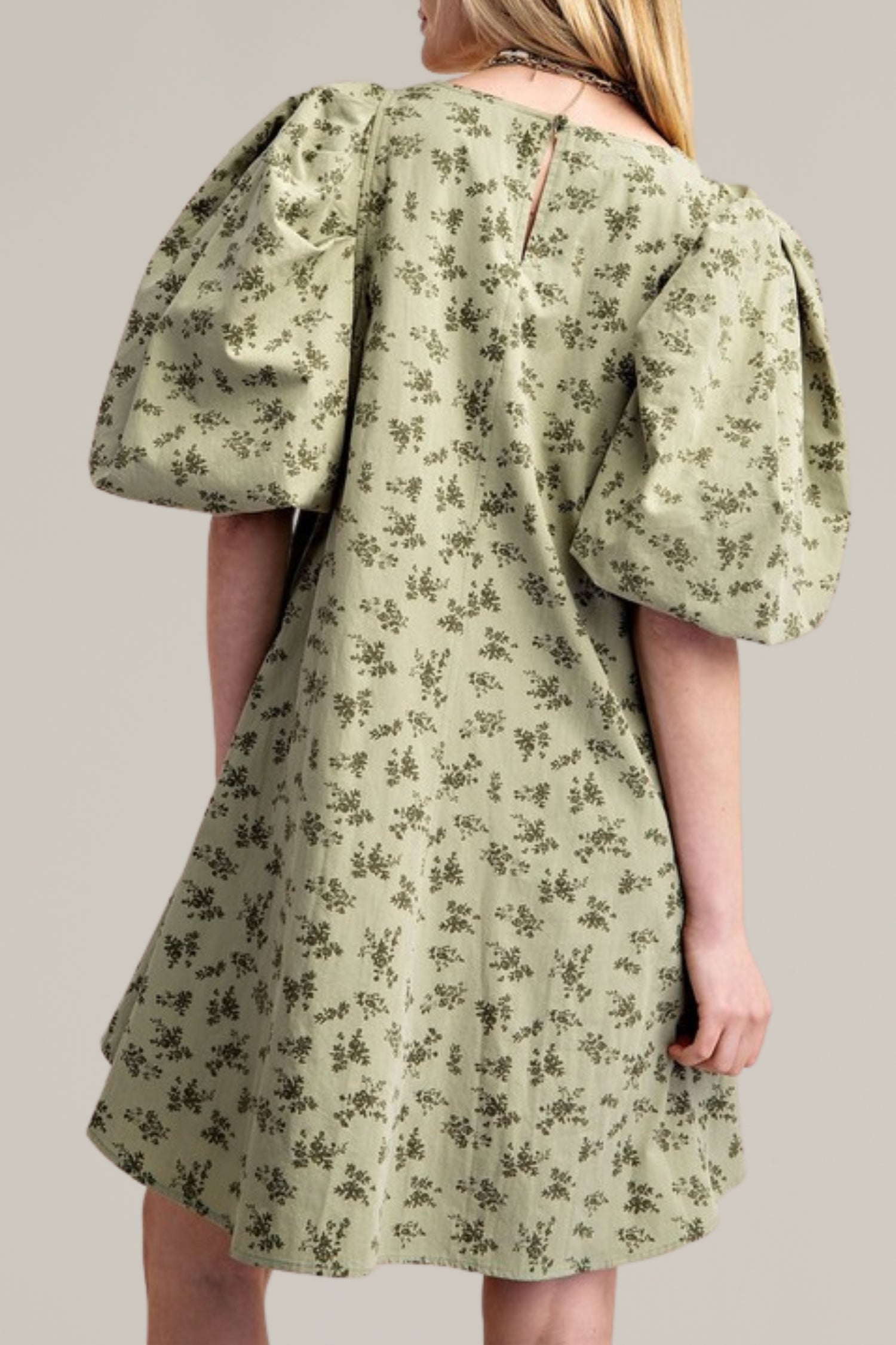 vintage floral print a-line mini dress
