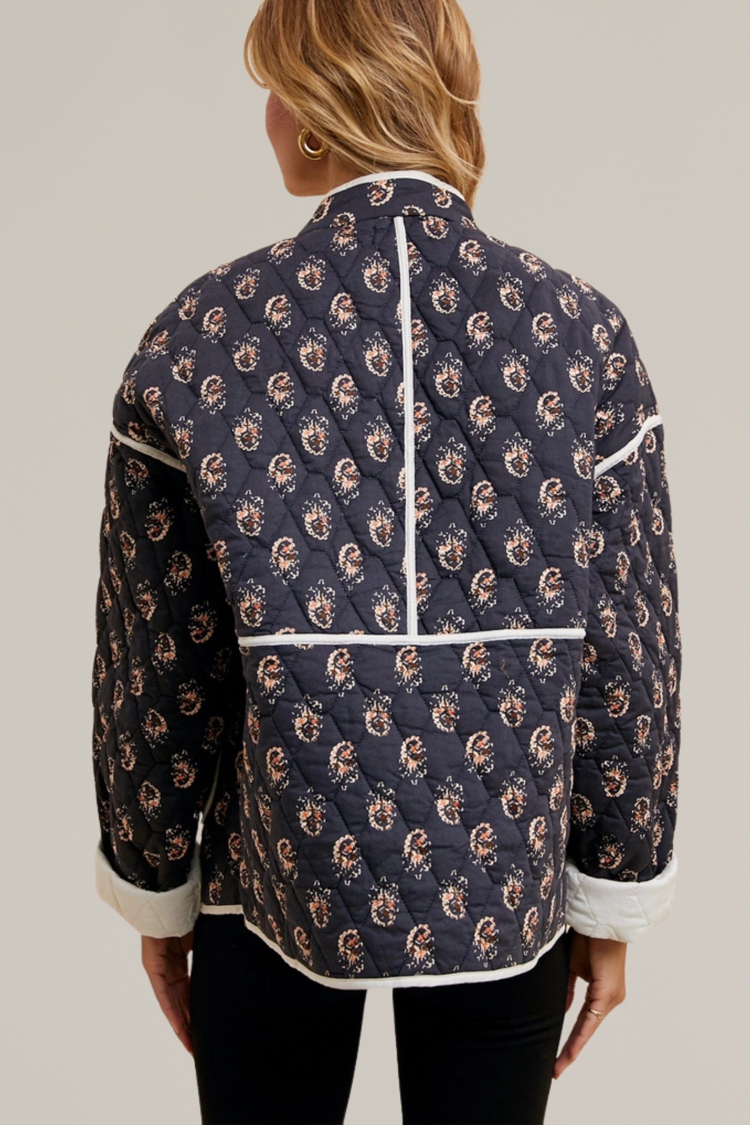 floral quilted jacket