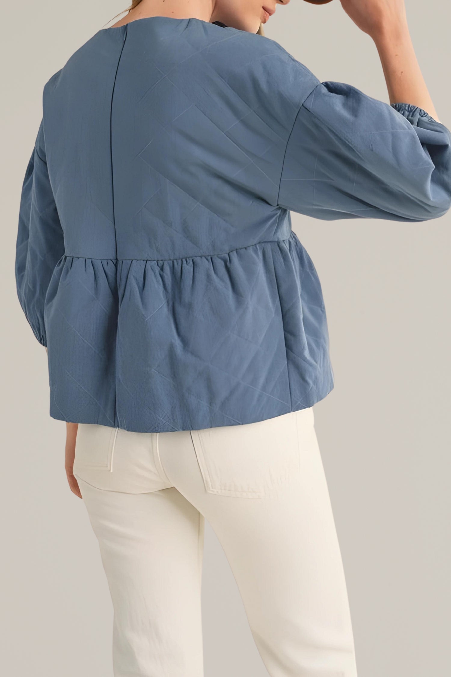 quilted babydoll top