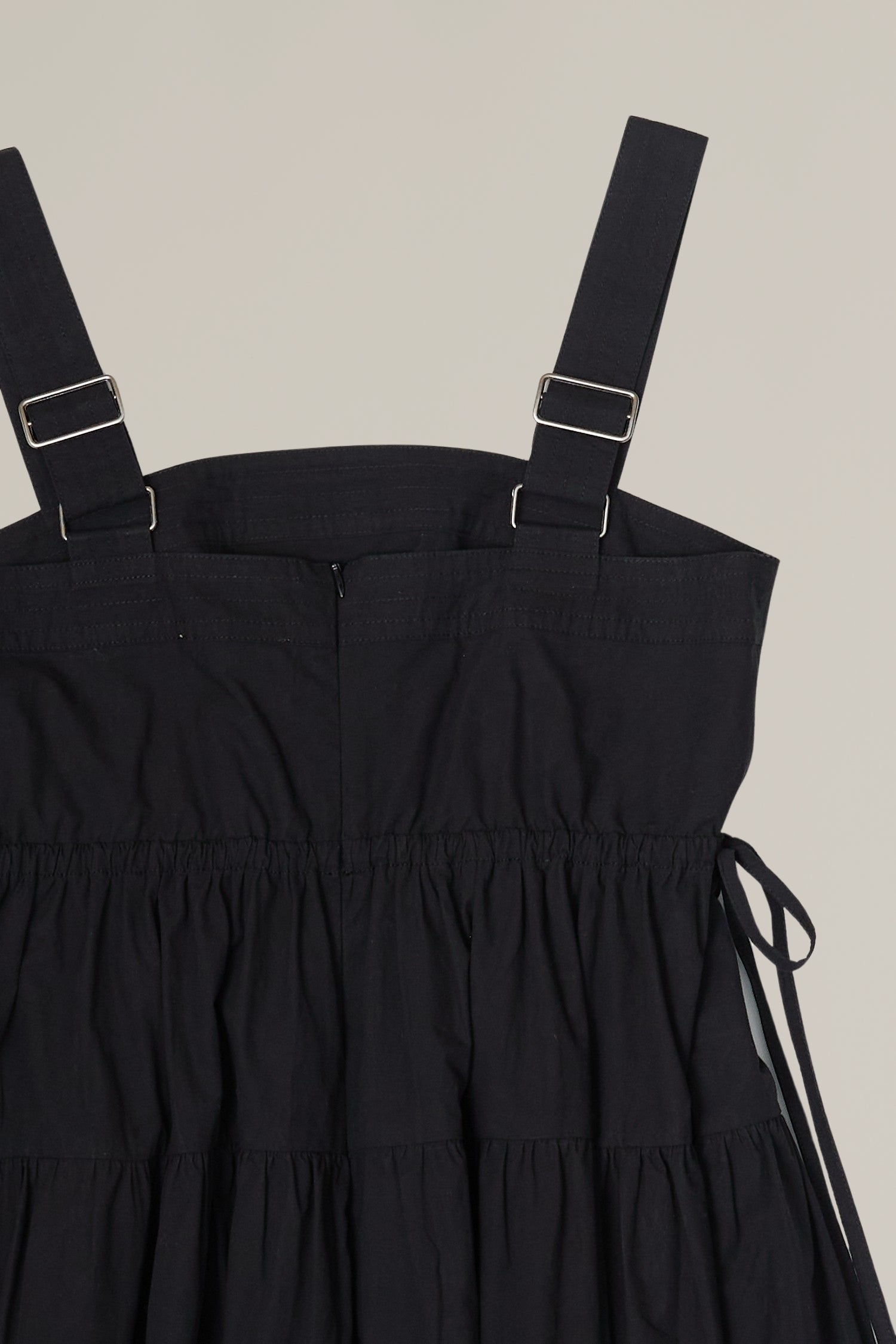 cinched tie waist midi dress