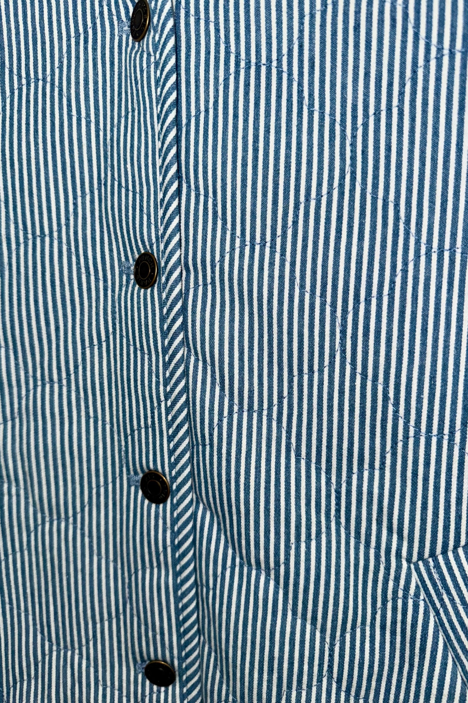 striped quilted vest