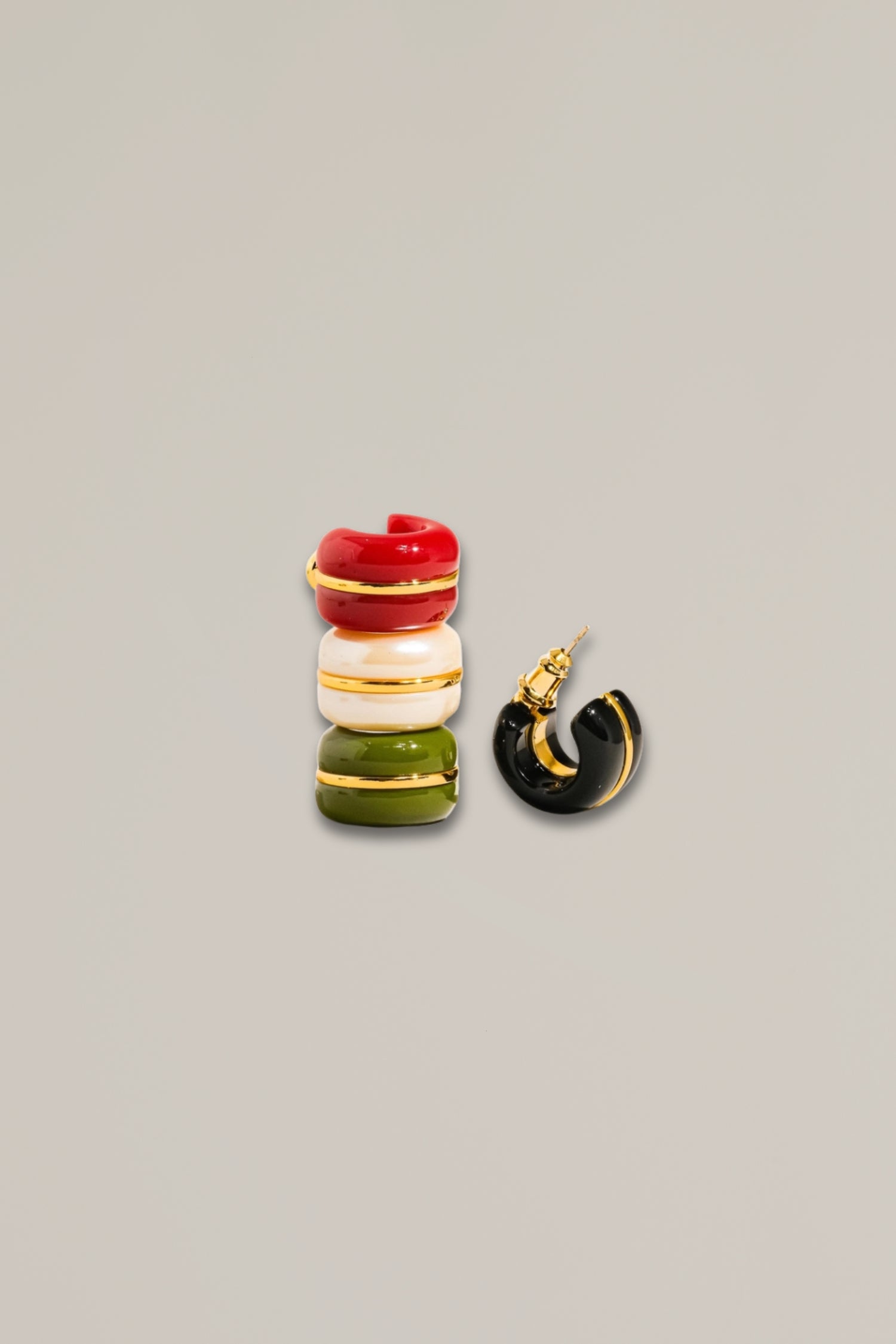 c-hoop acrylic earrings