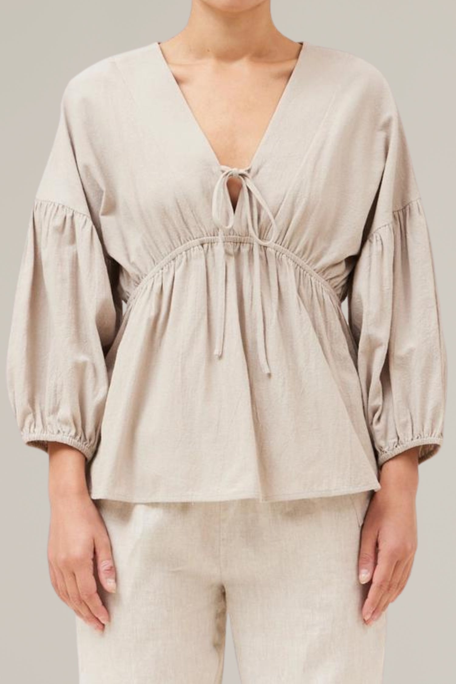 cotton summer tie blouse