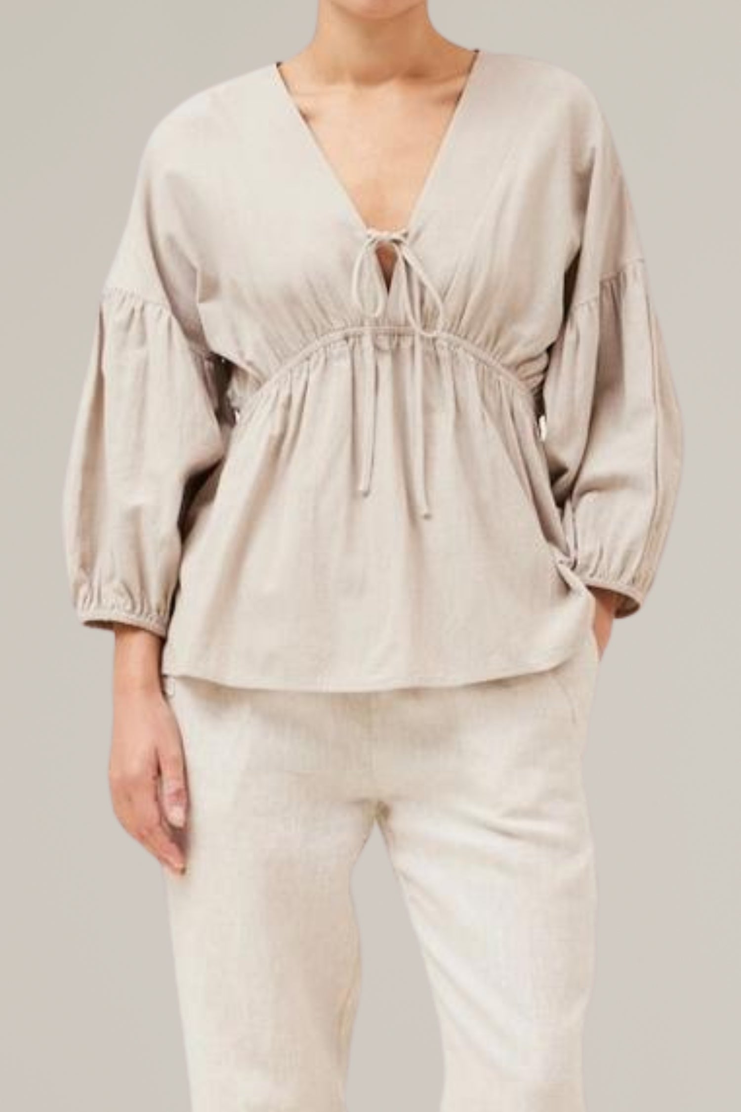 cotton summer tie blouse