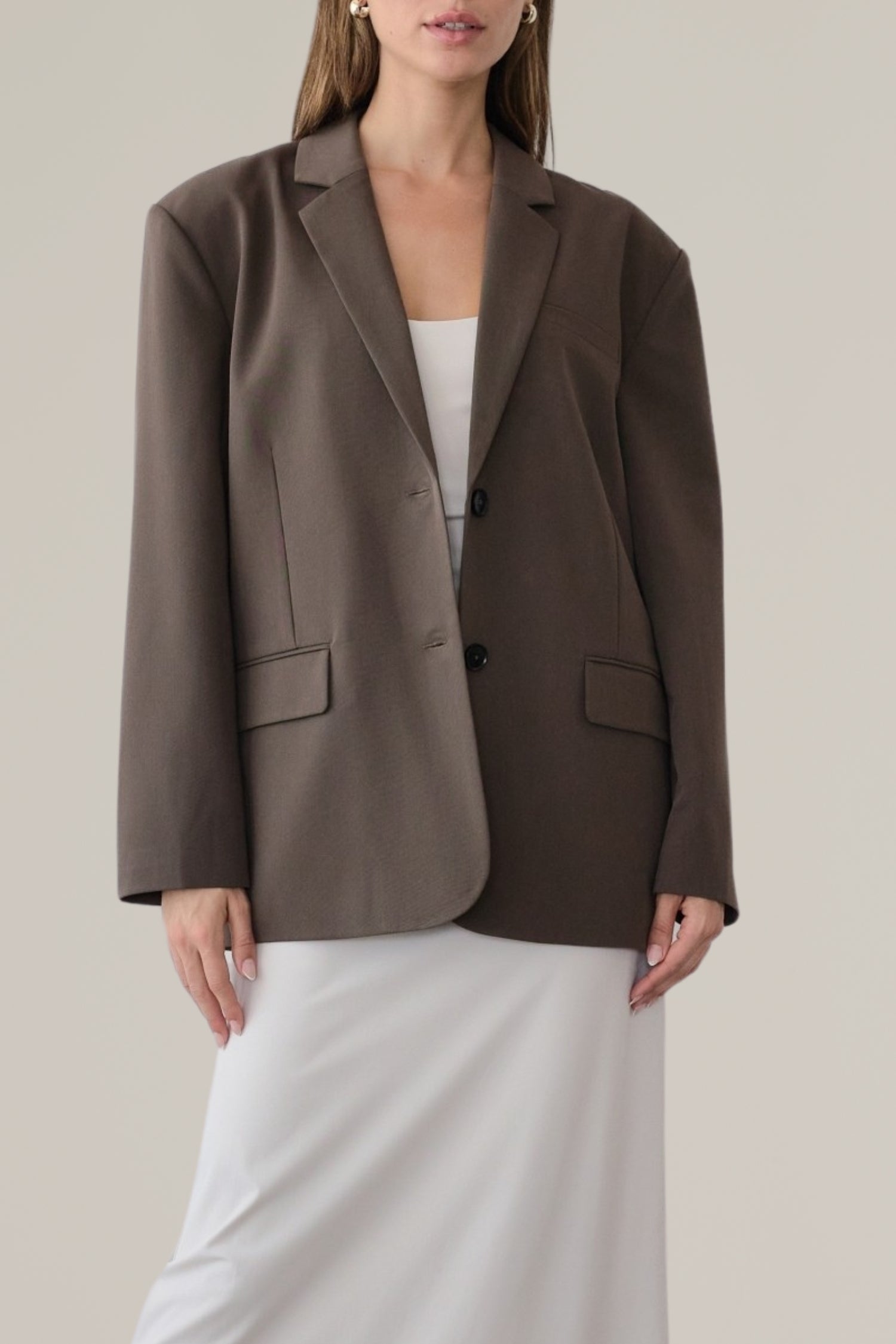 classic two button front blazer