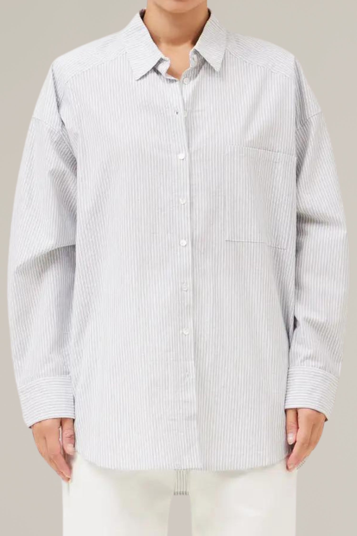 oversize button down shirt