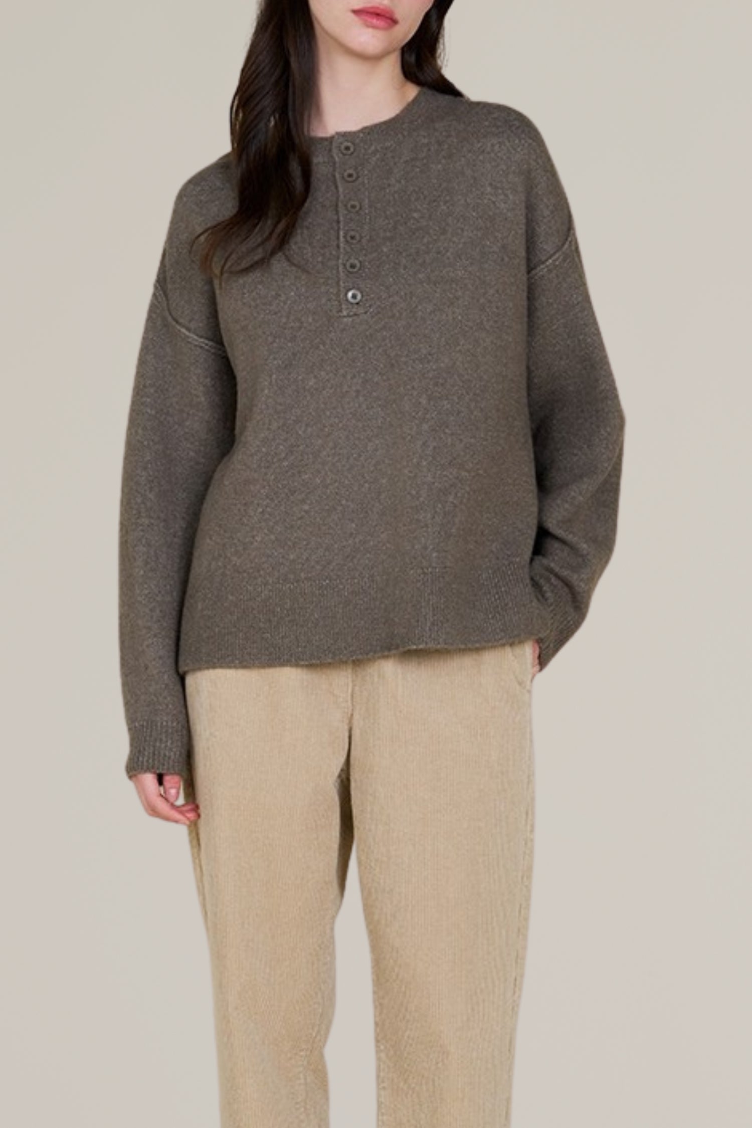 button down pullover sweater
