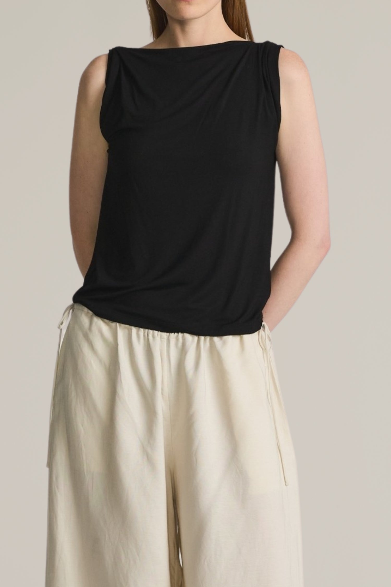 soft knit twist tank top