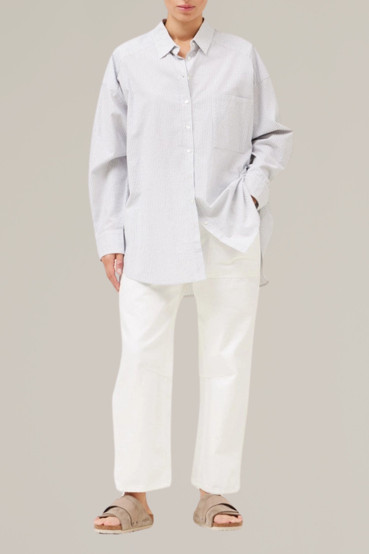 oversize button down shirt