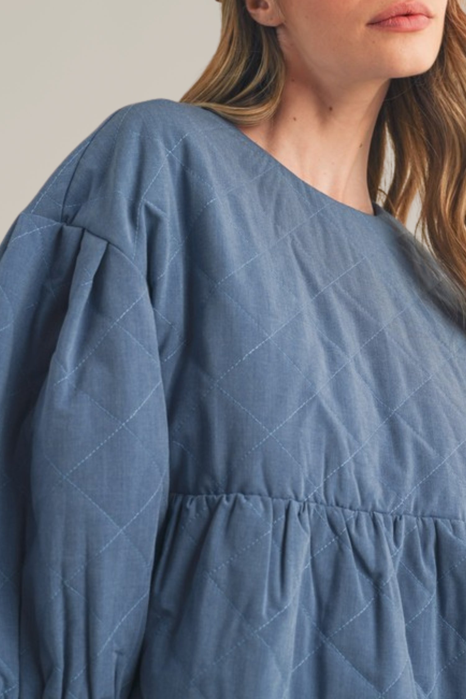 quilted babydoll top
