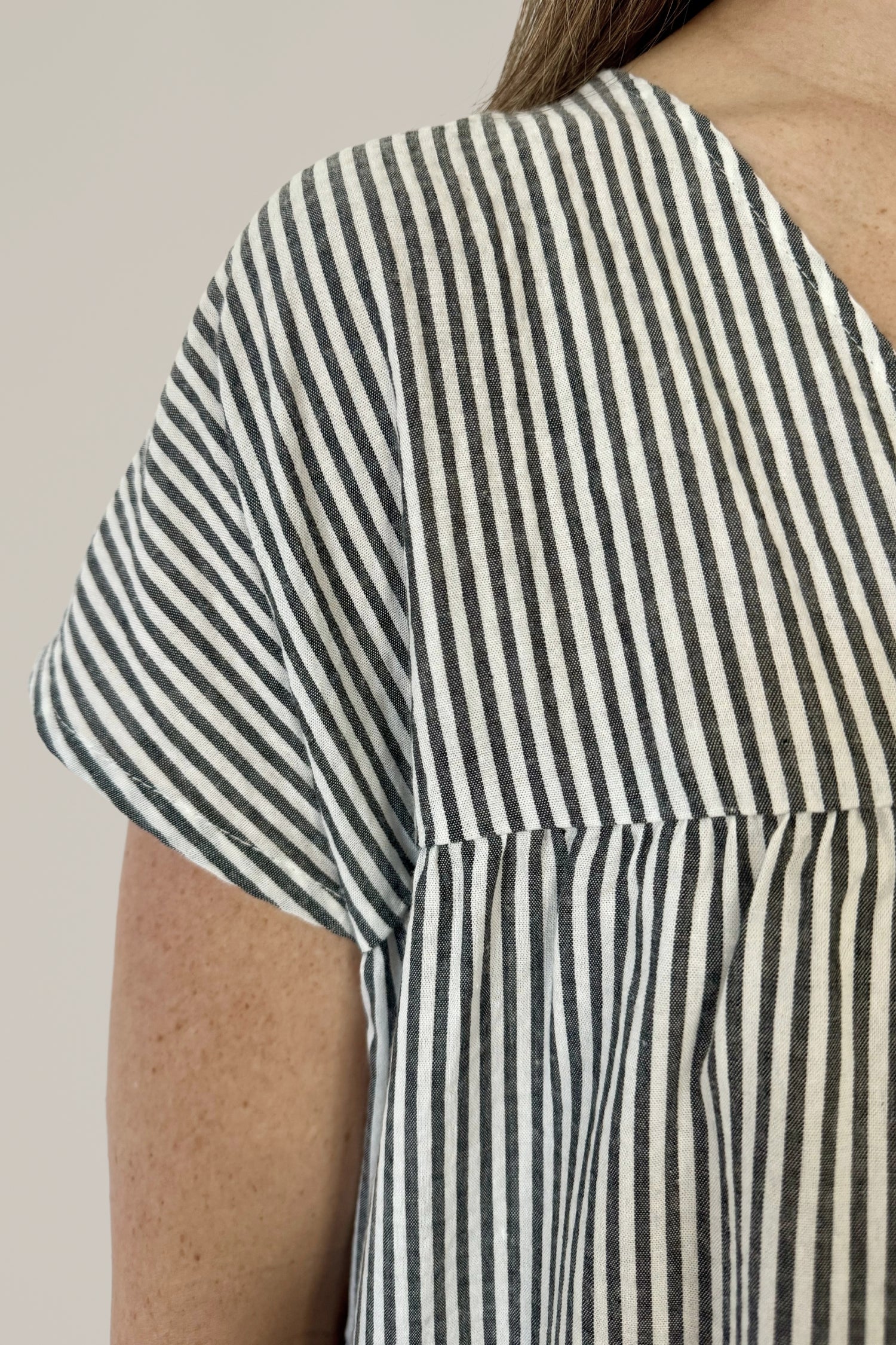 short sleeve striped dress