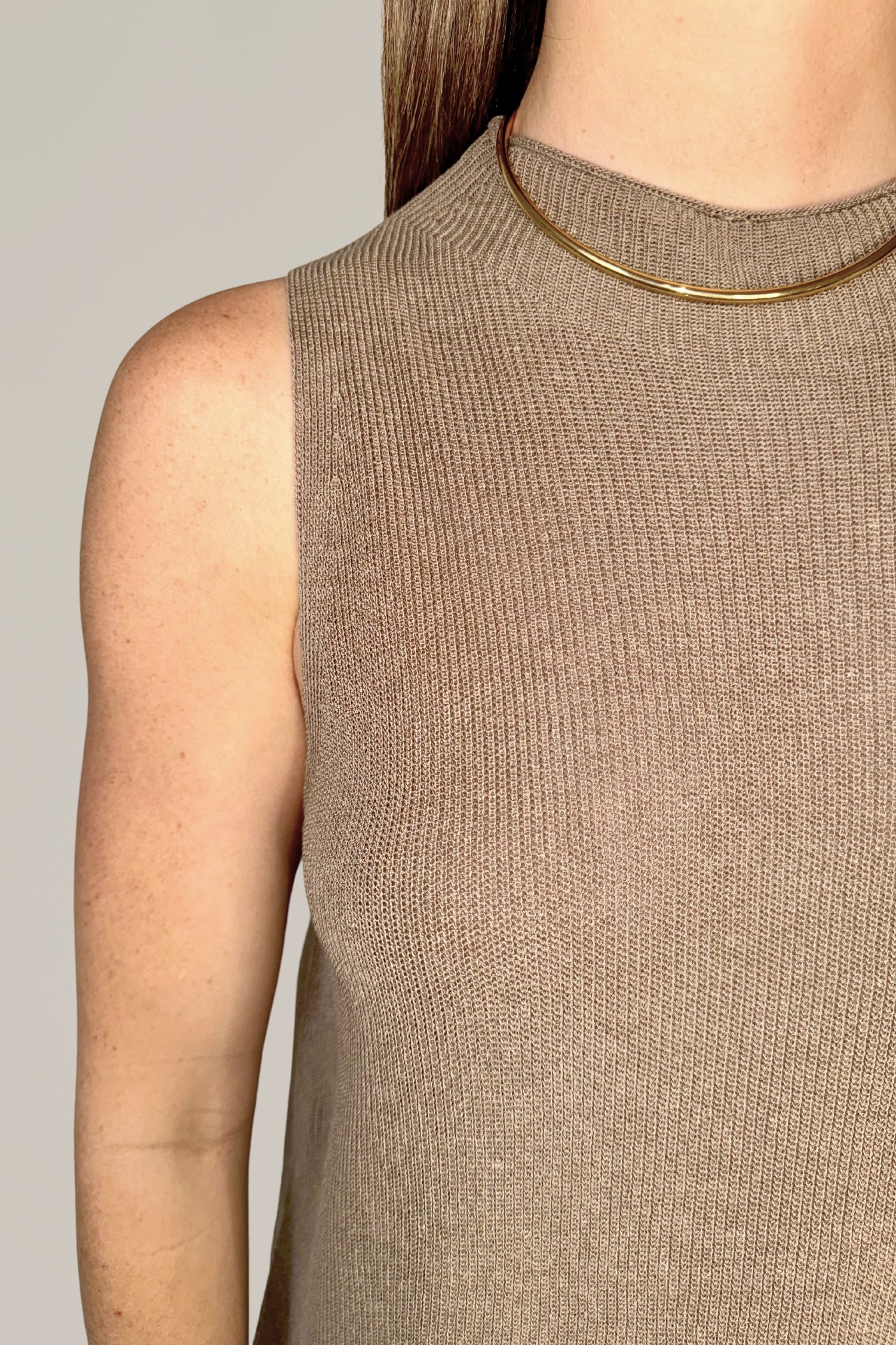 knit sweater vest with slits