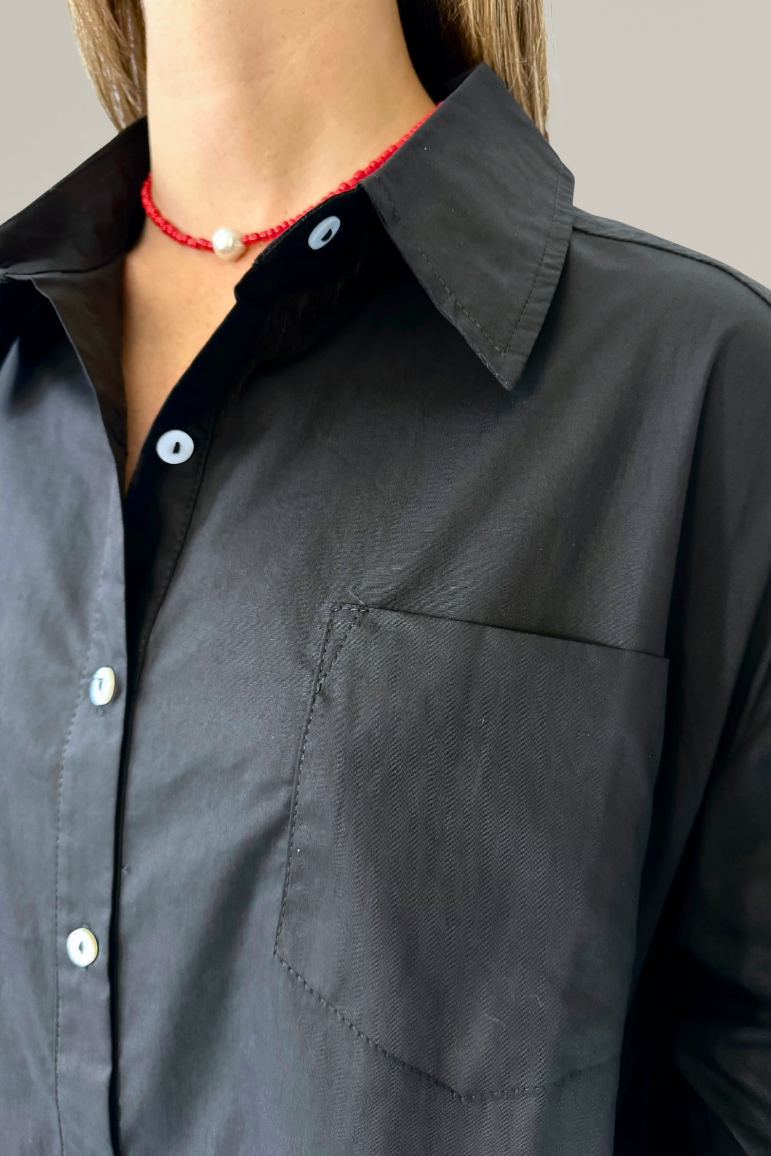 cotton button down shirtdress