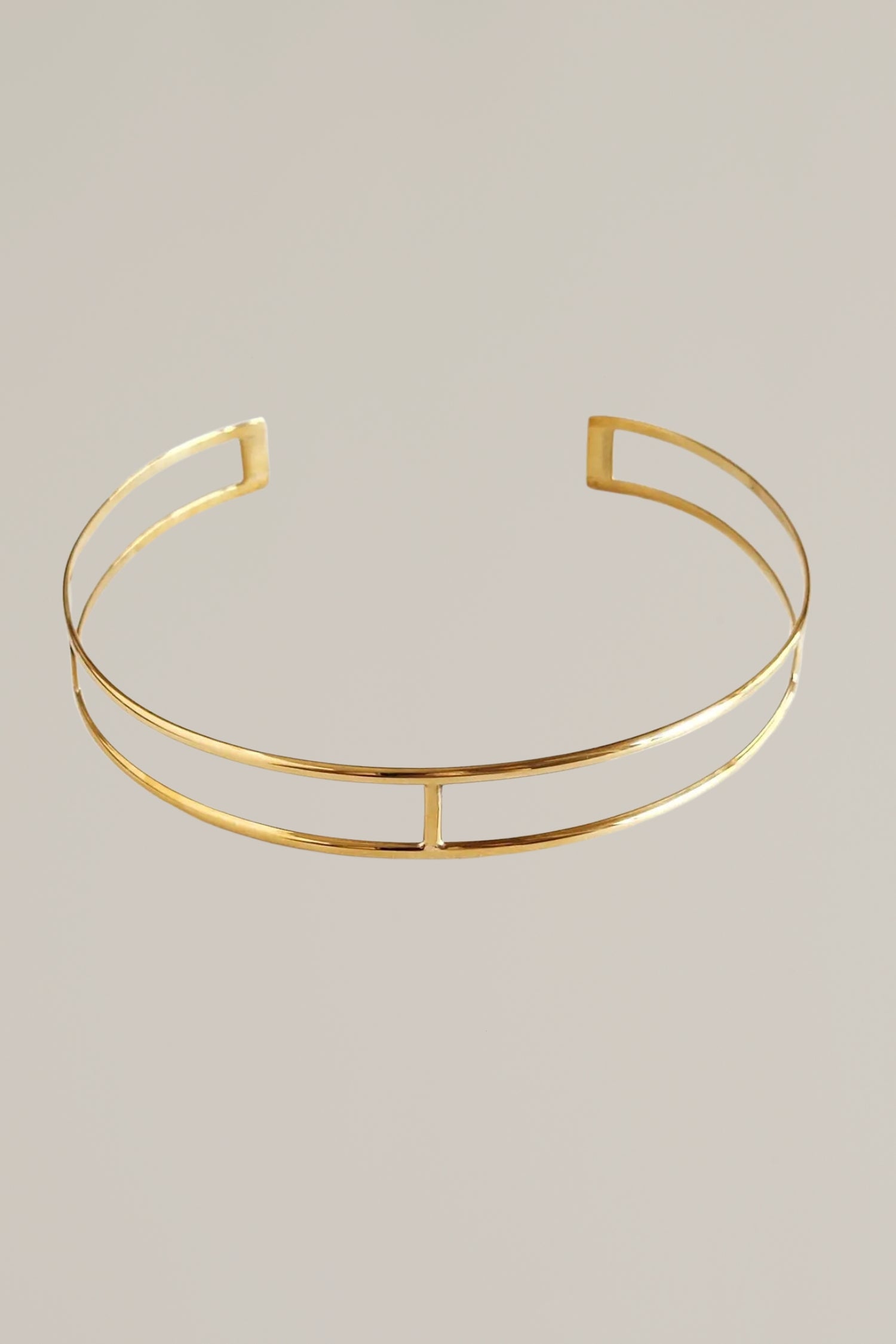 brass collar choker necklace