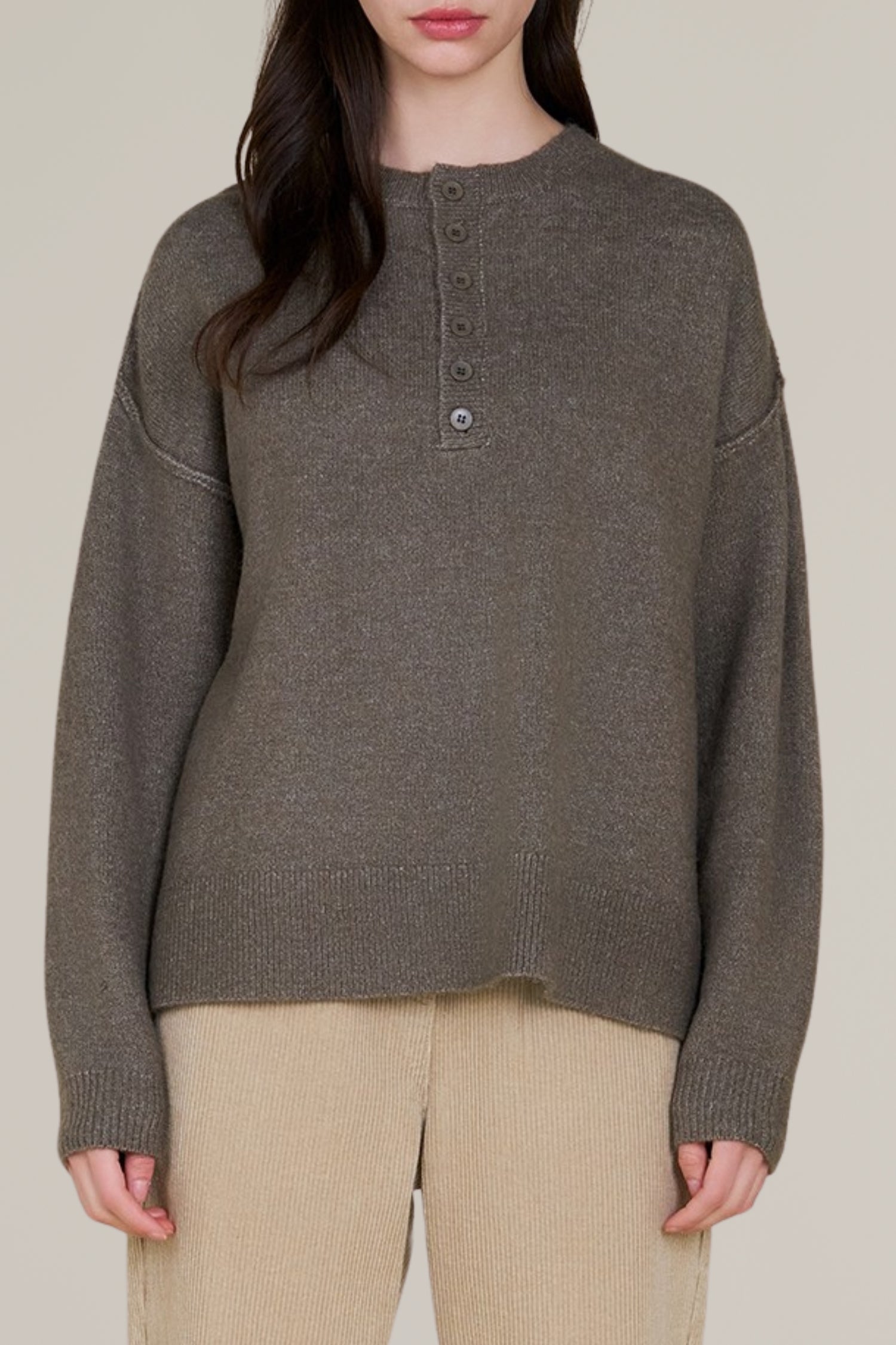 button down pullover sweater