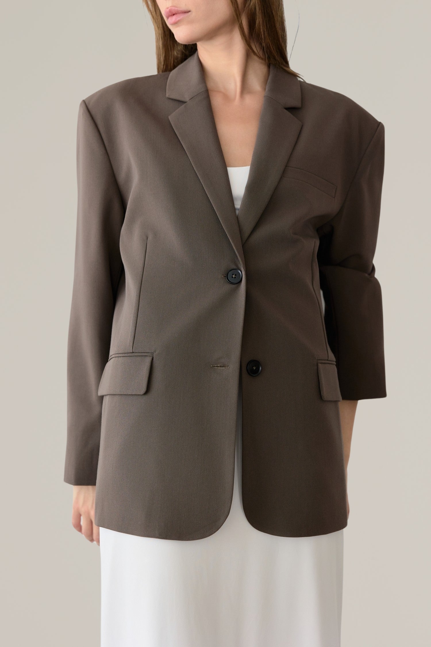 classic two button front blazer