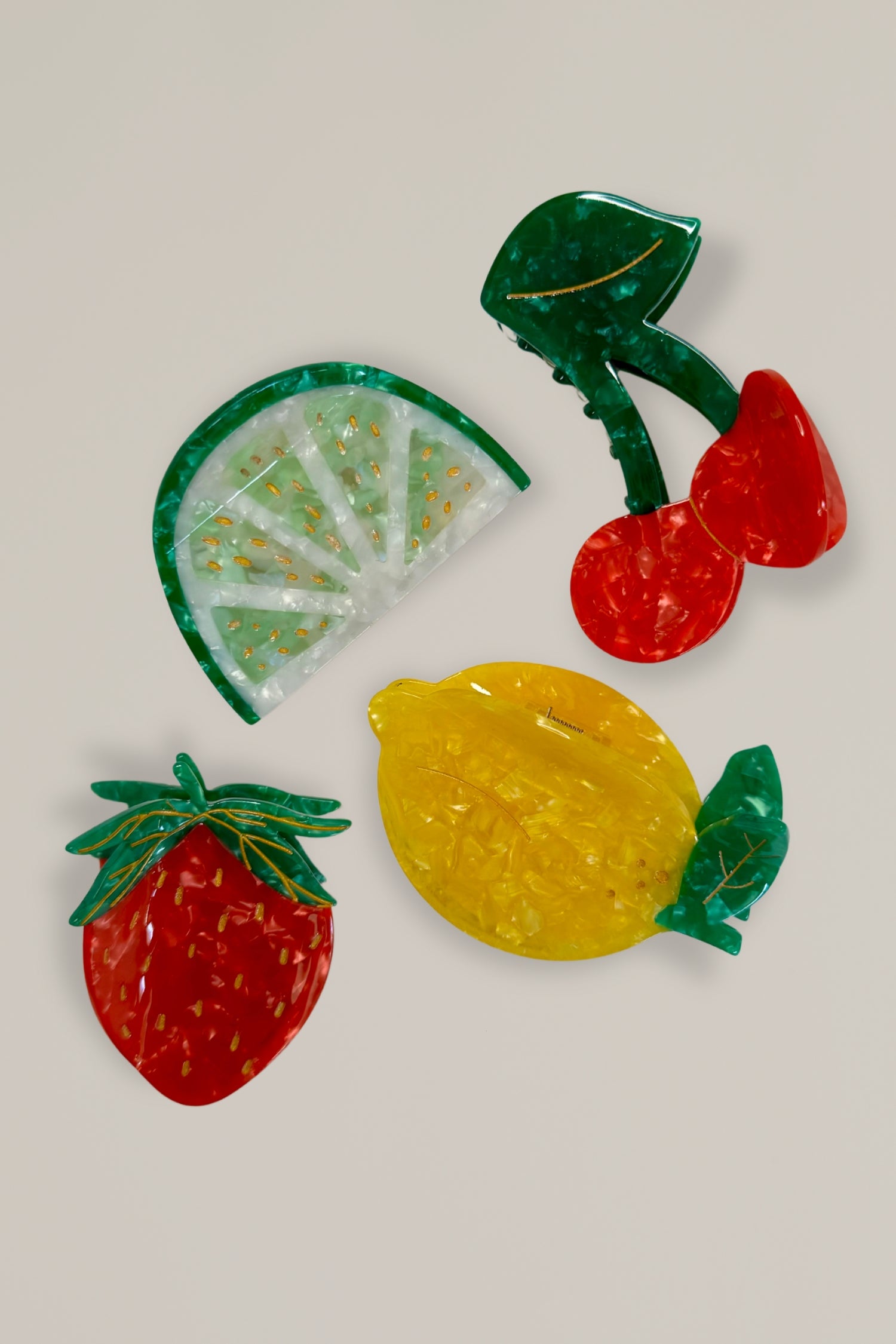 lime slice hair clip