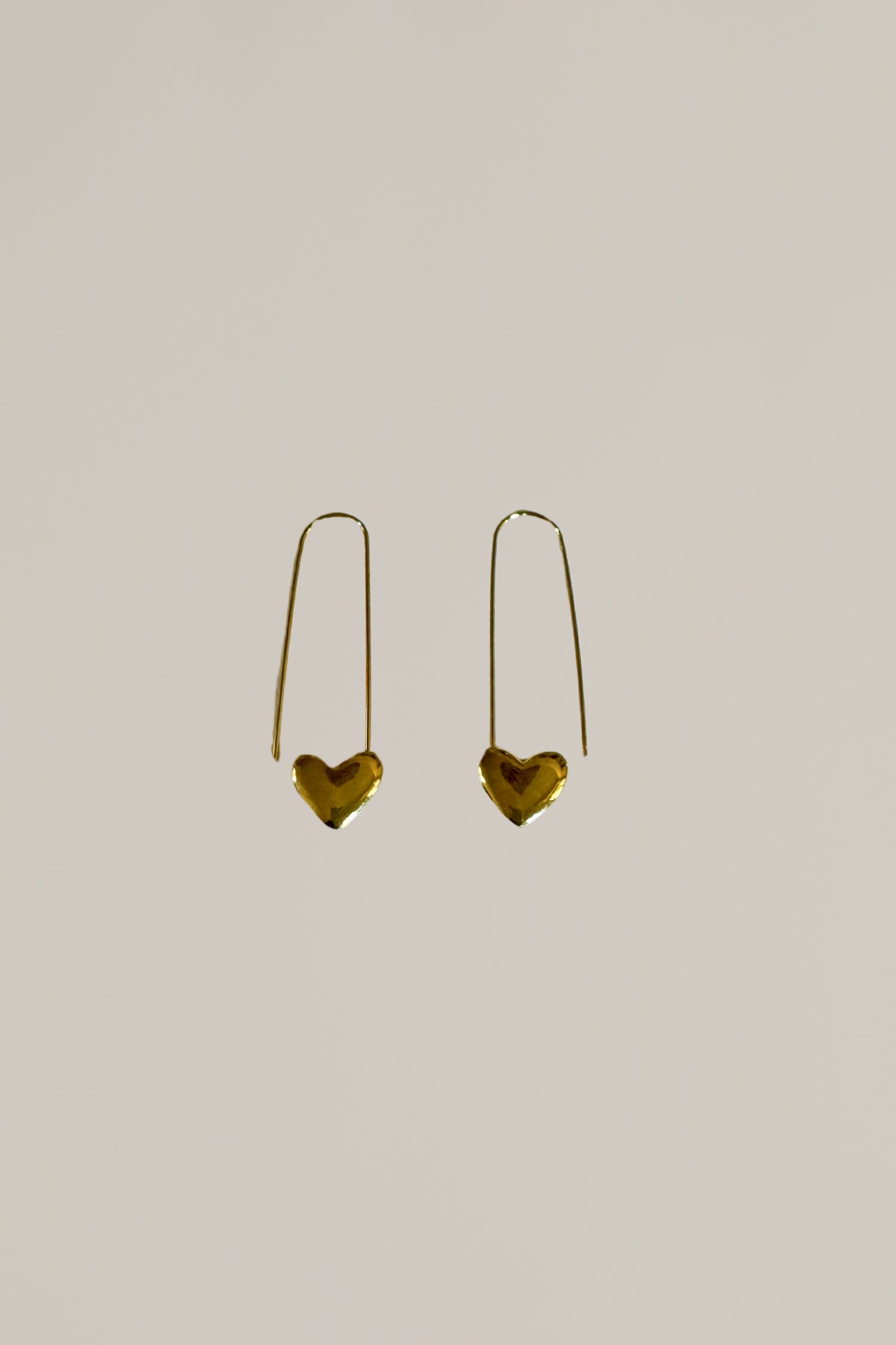 safety pin heart earrings
