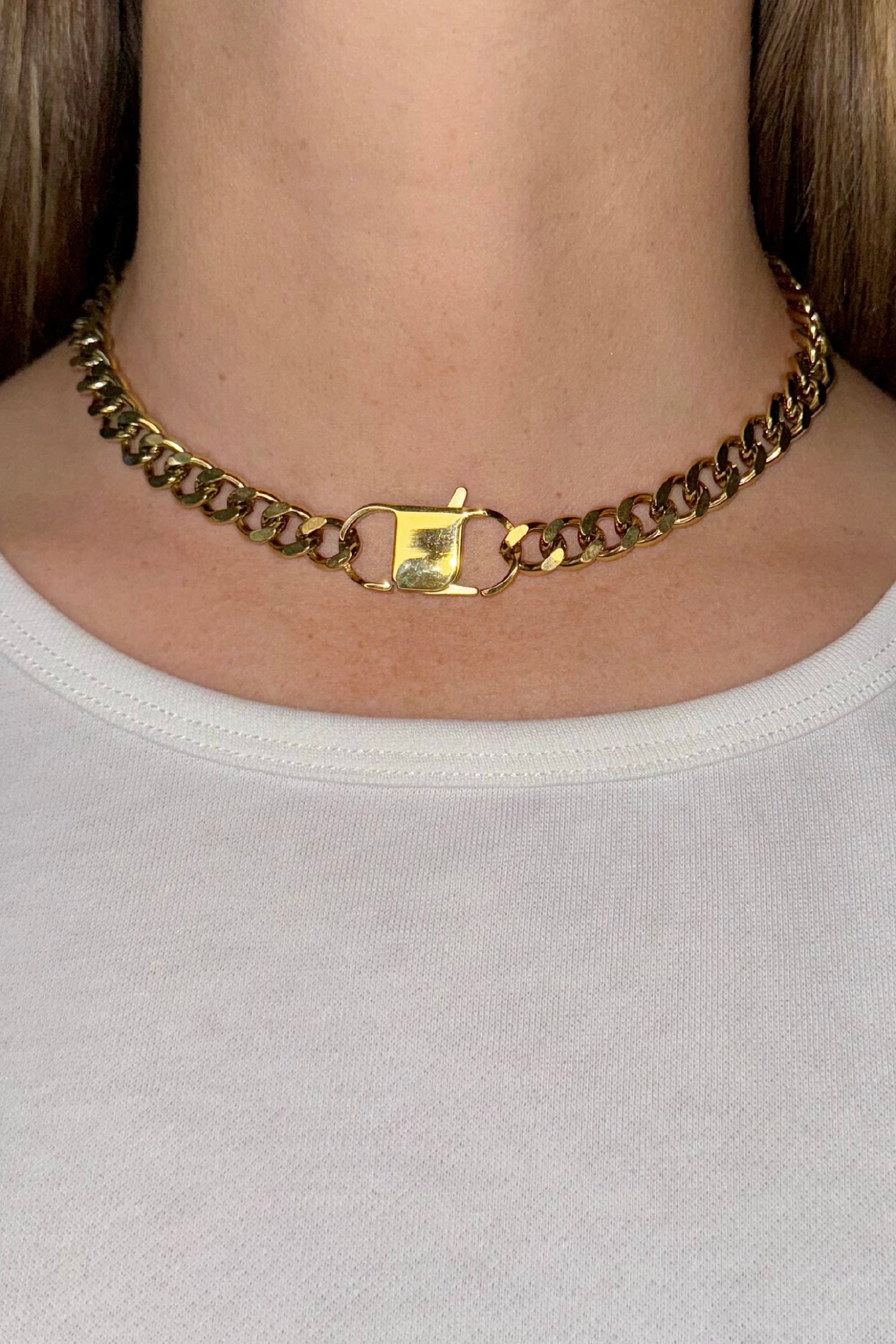 gold chain link necklace