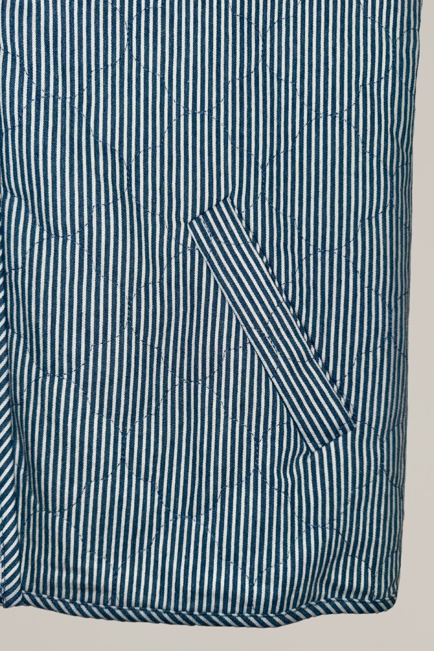 striped quilted vest