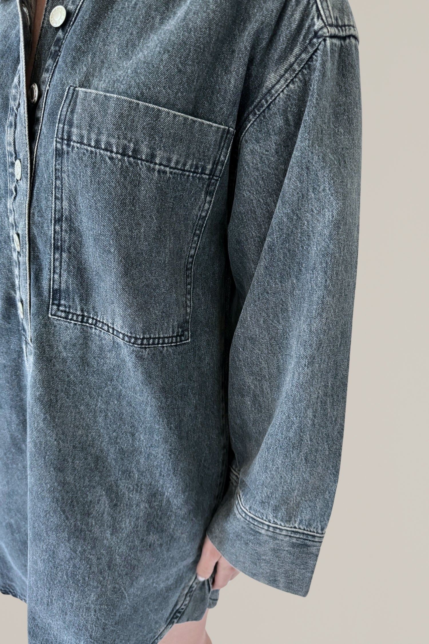 long sleeve denim dress