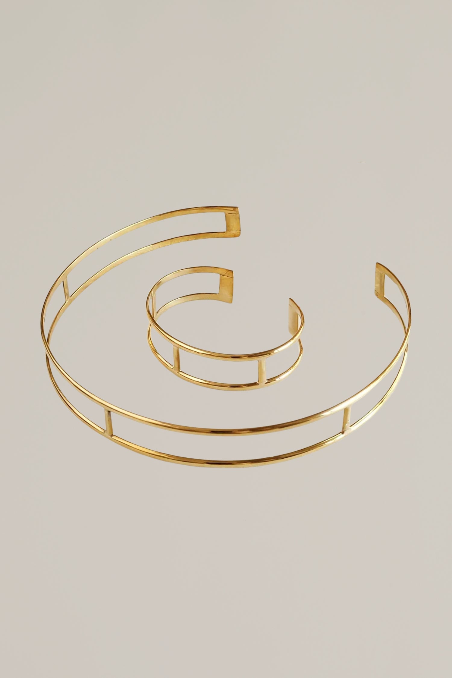 brass collar choker necklace
