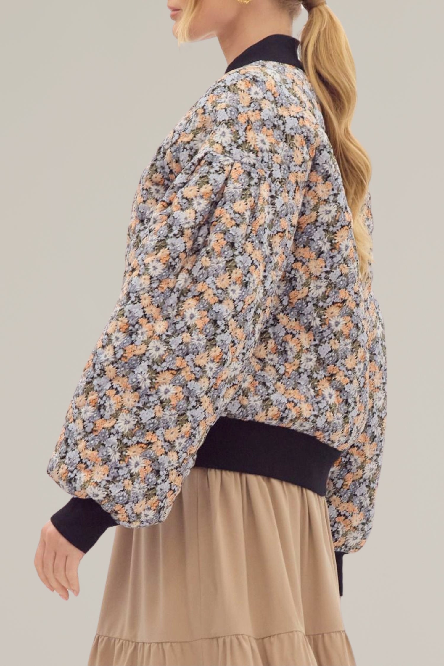 floral bomber jacket