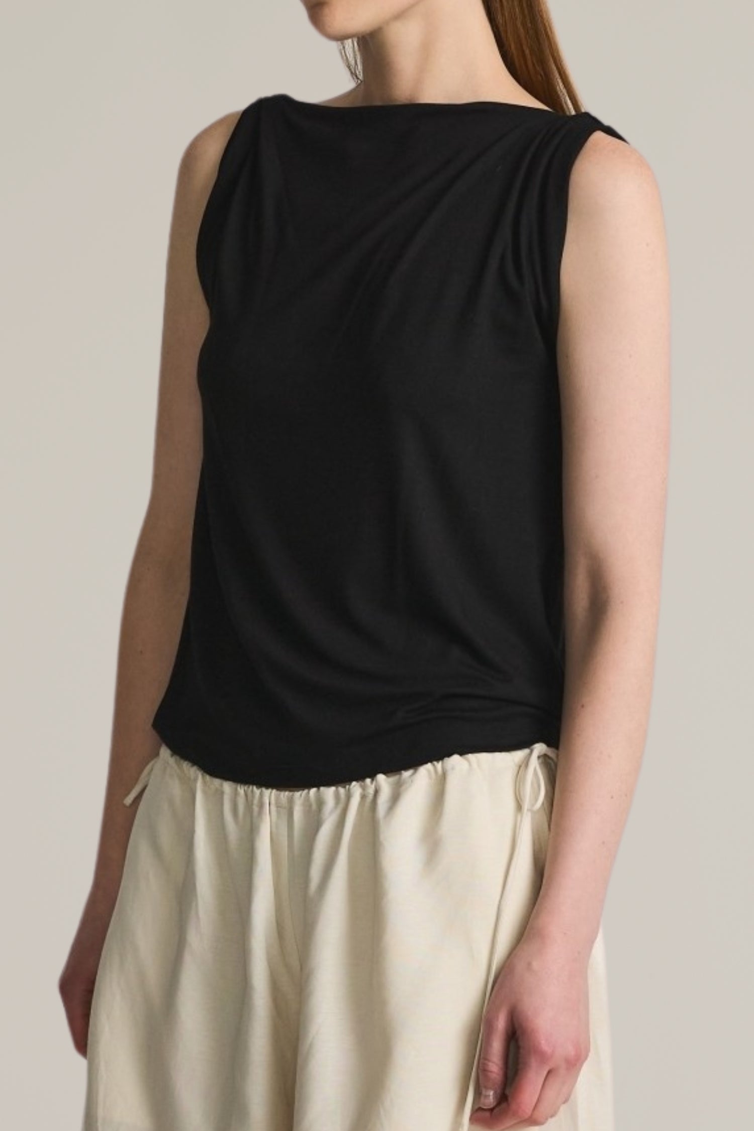 soft knit twist tank top