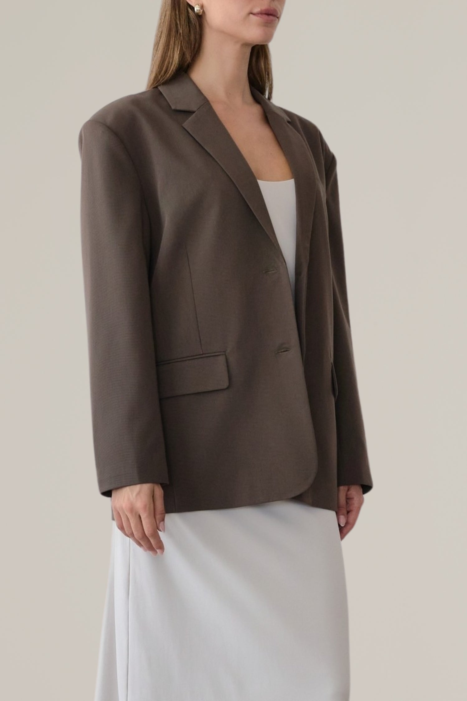 classic two button front blazer