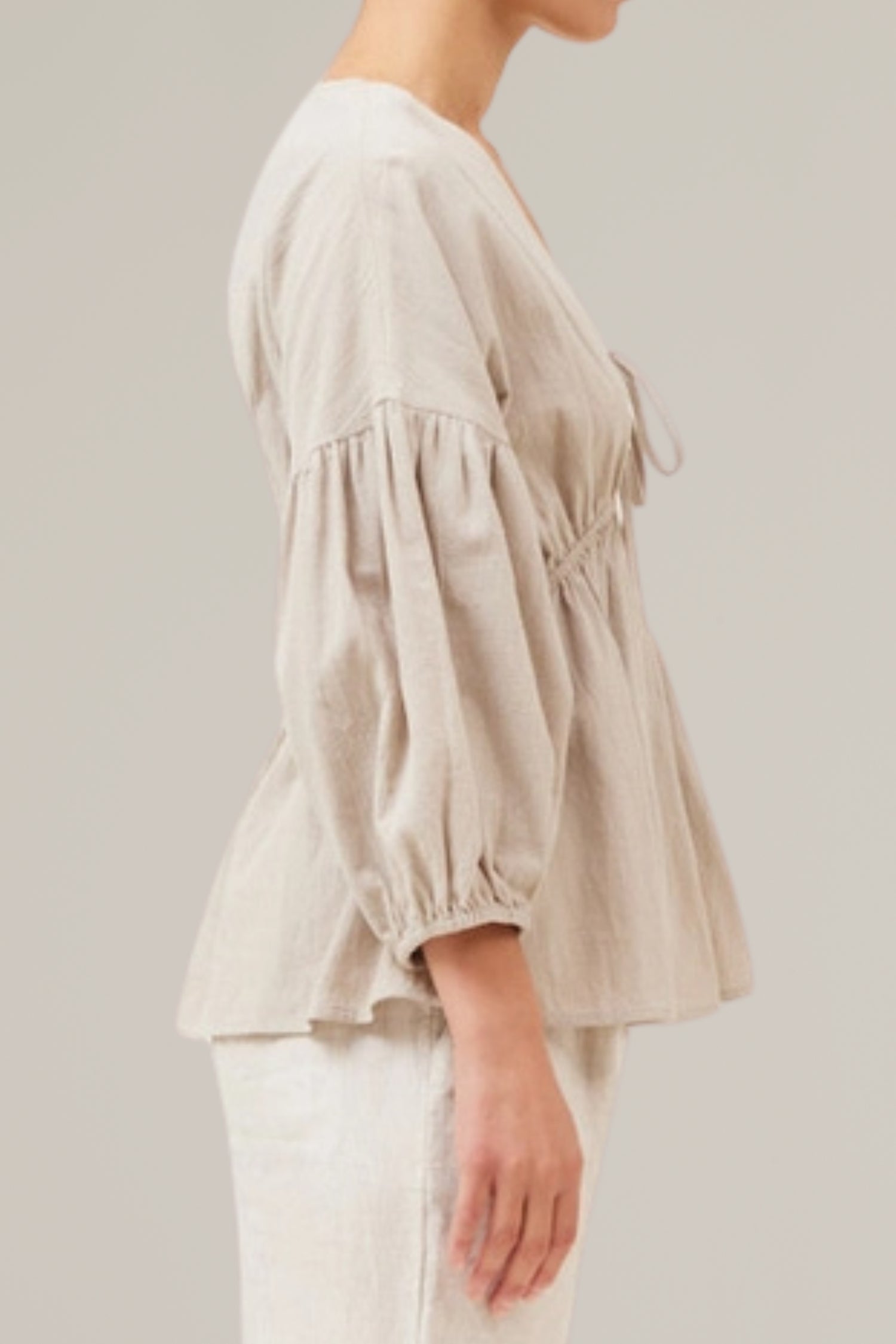 cotton summer tie blouse