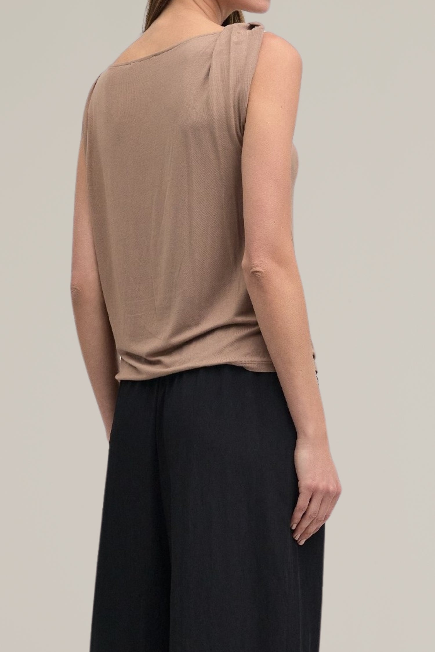 soft knit twist tank top
