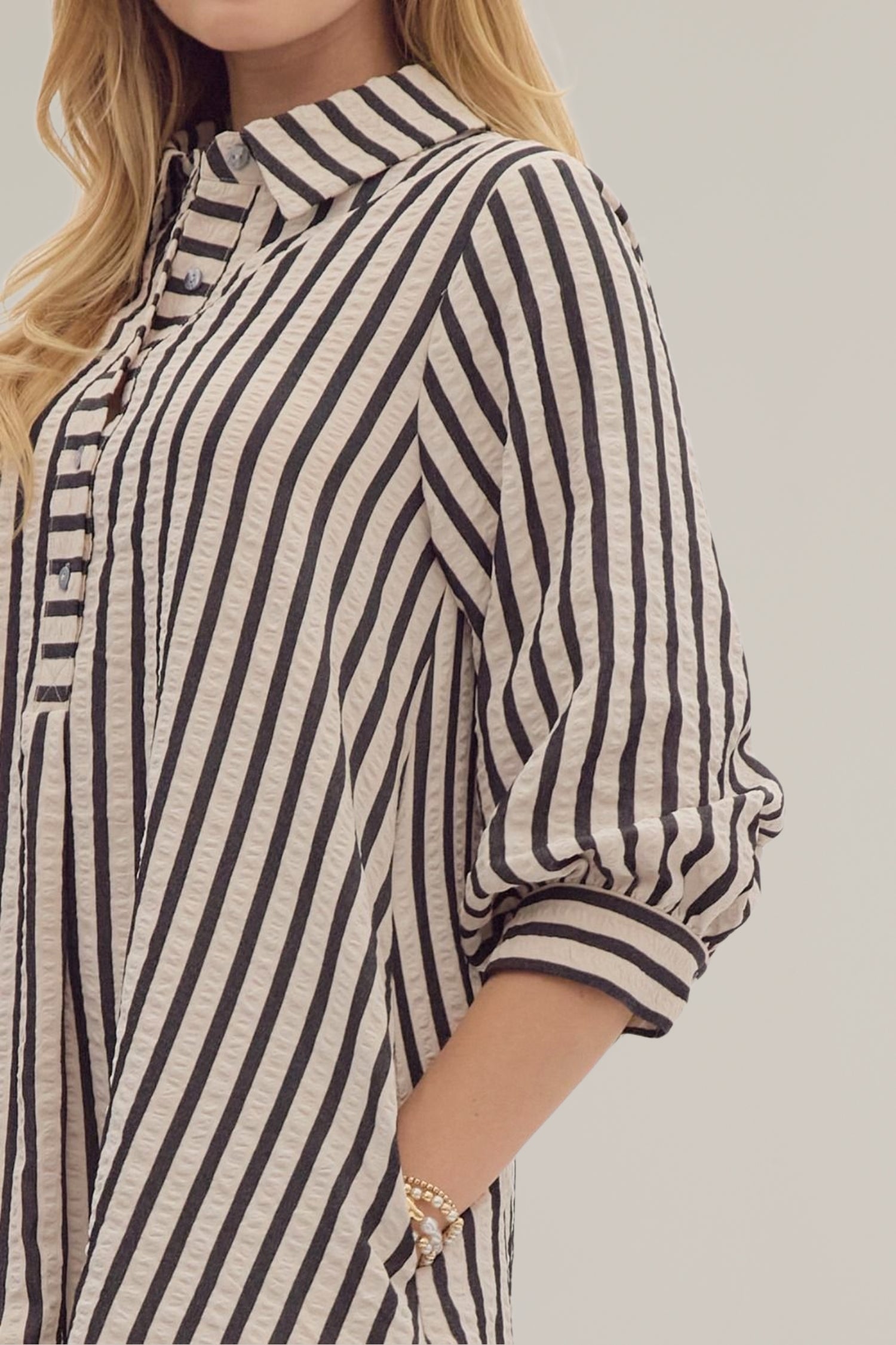 striped seersucker dress
