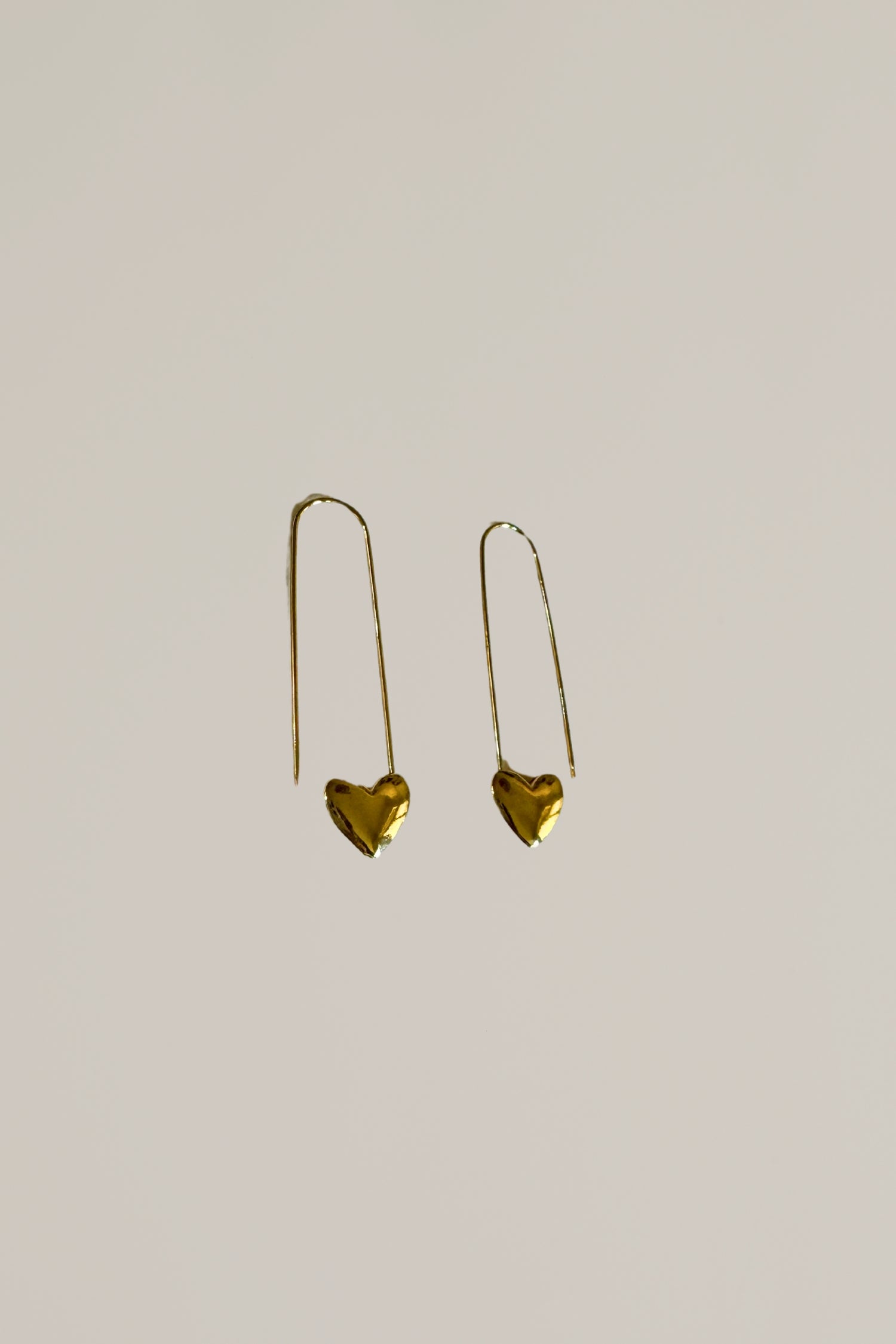 safety pin heart earrings