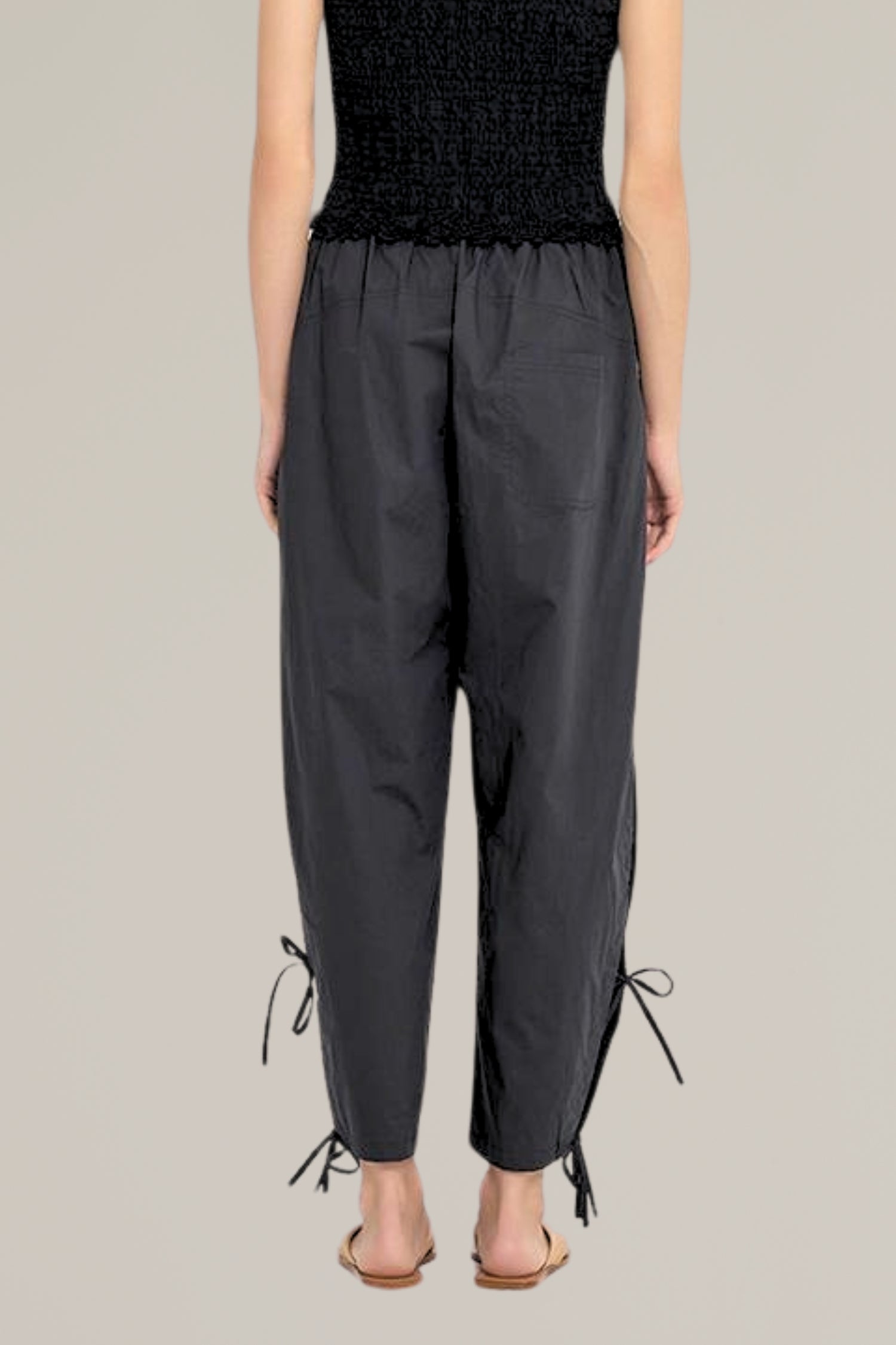 double side tie pull-on pant