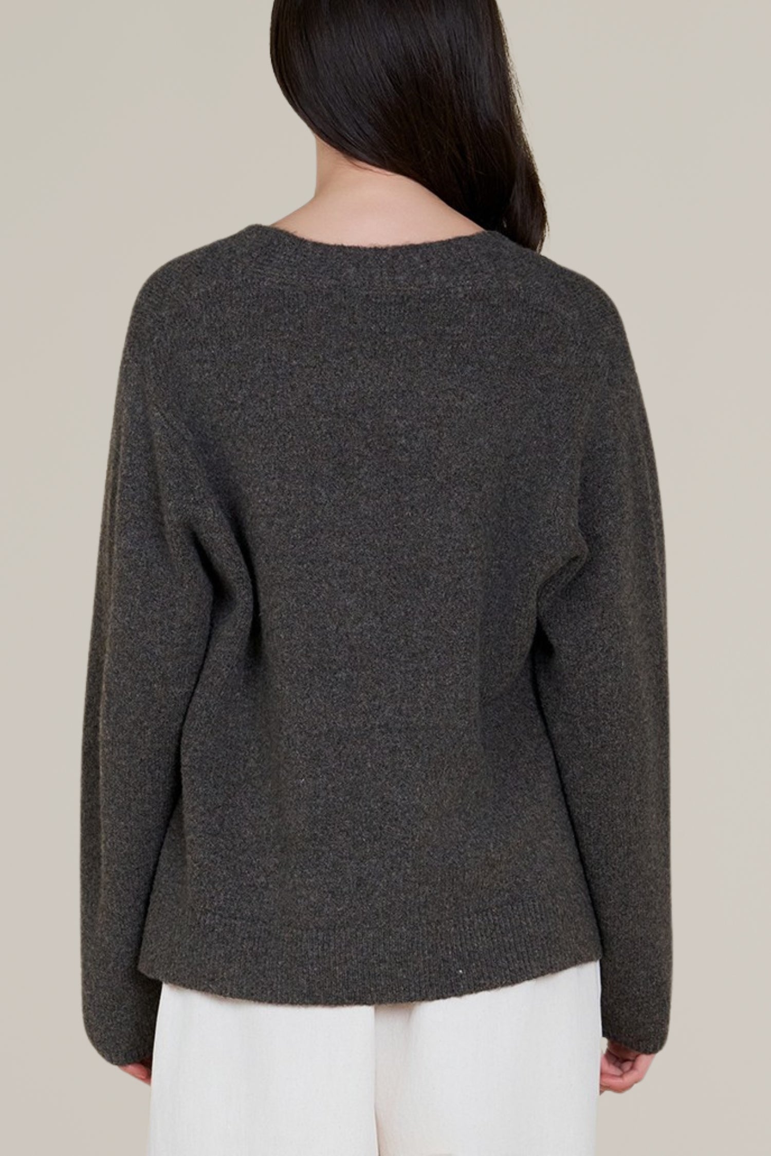 side vent button down sweater