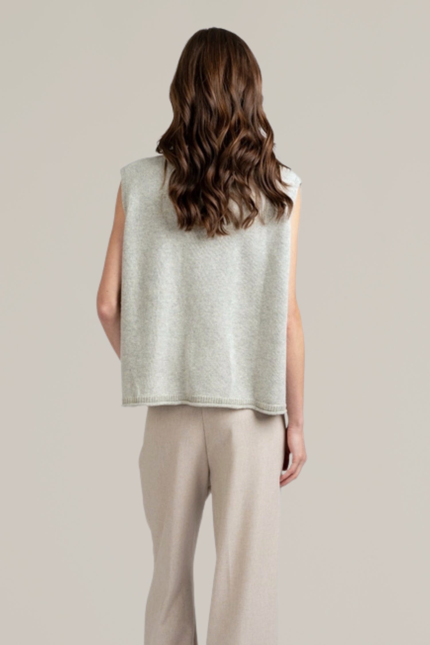 grey knit pullover sweater vest