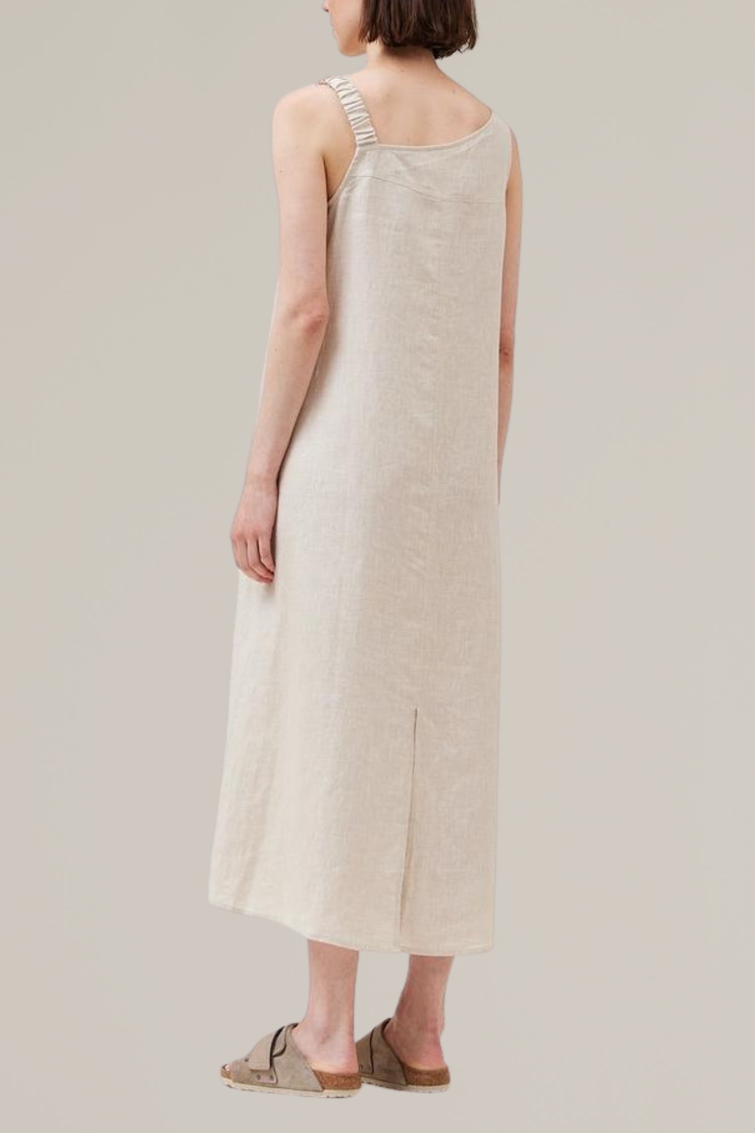 linen sleeveless dress