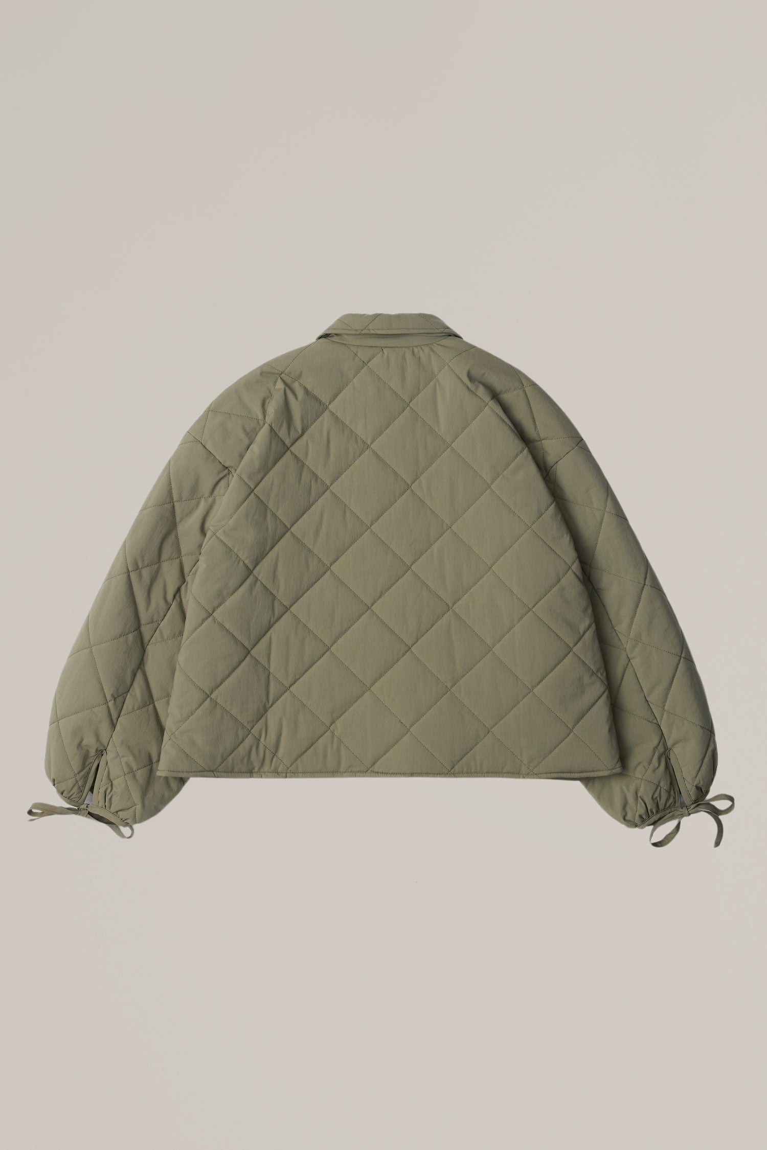 tie sleeve quilted jacket