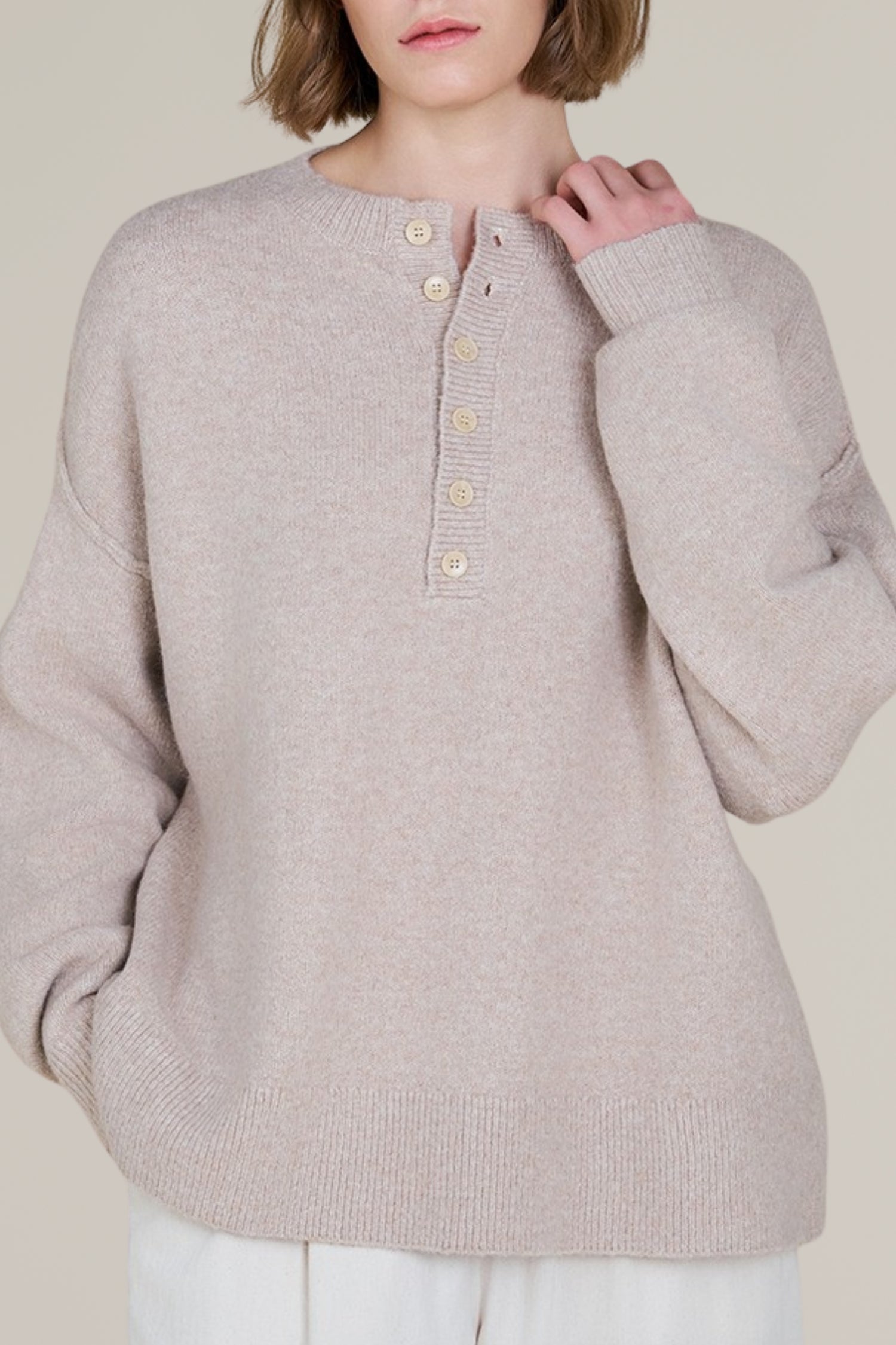 button down pullover sweater