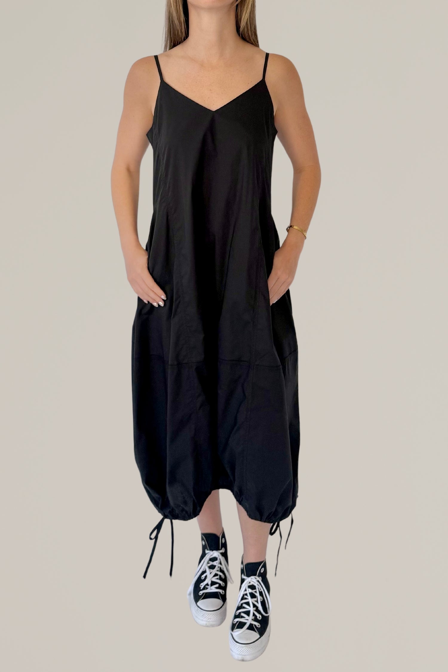 cotton poplin parachute dress