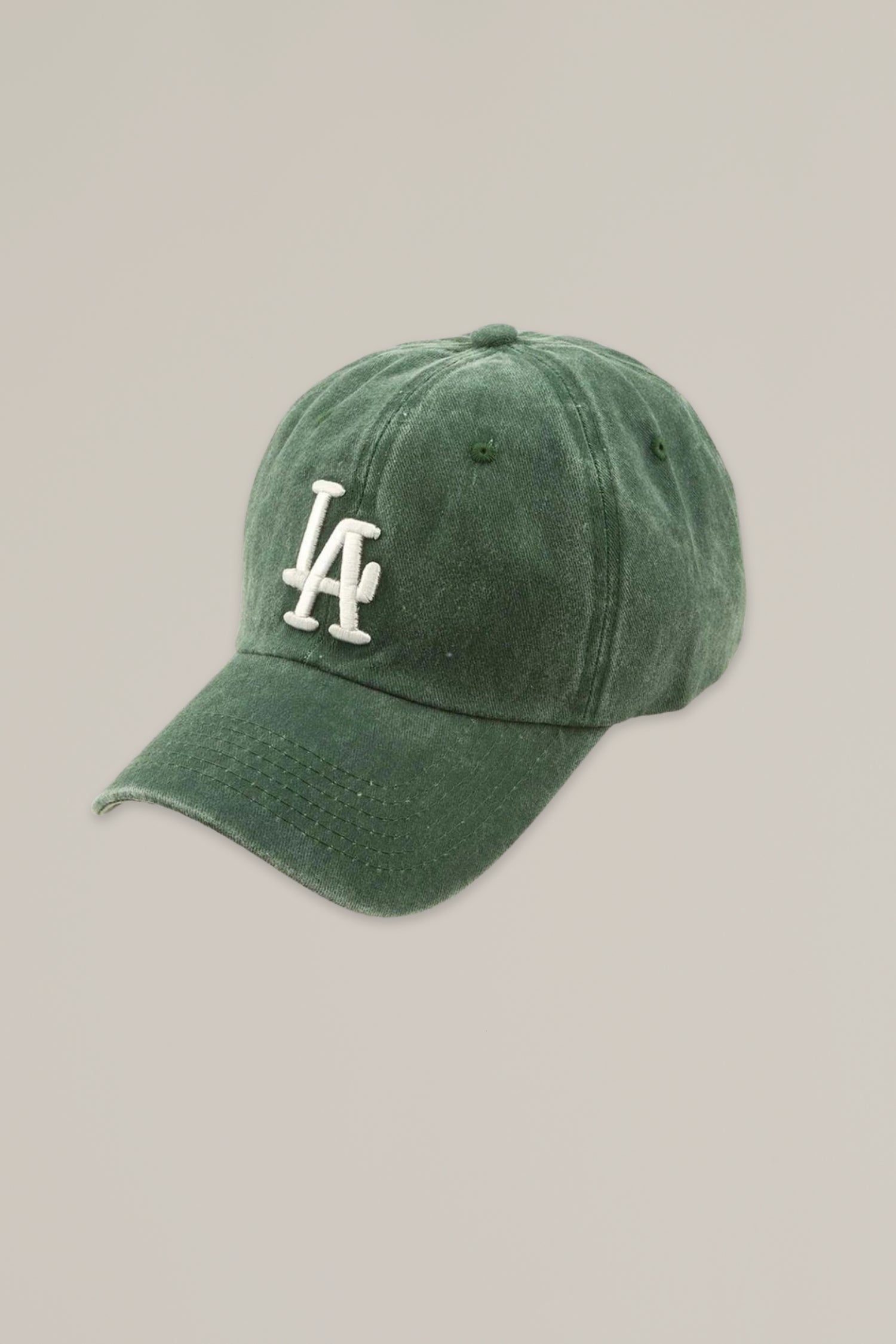 hunter green LA baseball cap